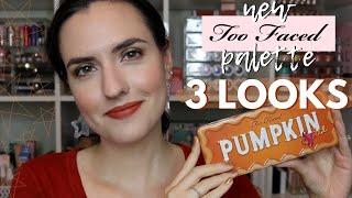 New Too Faced Pumpkin Spice Palette Tutorials | 3 Eye Looks with Too Faced Holiday 2020 Palette