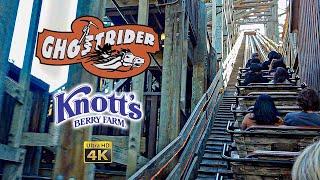 2025 Ghost Rider Roller Coaster On Ride Back Seat 4K POV Knott's Berry Farm