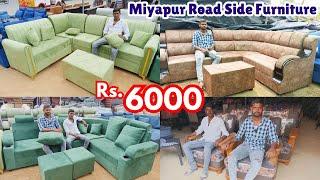 Cheap and Best Miyapur Road Side Furniture ₹ 6000 Teakwood Sofa Sets Dining Tables Almari & Cots