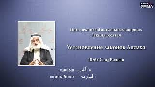 Установление законов Аллаха. Шейх Саид Ридван. 10 лекция