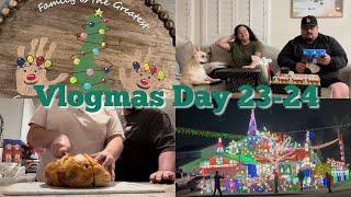 All the Christmas prep, making sourdough, Christmas lights & gift exchange | Vlogmas Day 23-24