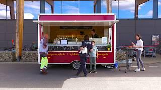 One Woman makes Street Food Pasta on Country Road | Street Food near Berlin Germany