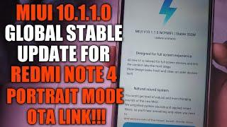 MIUI 10.1.1.0 GLOBAL STABLE UPDATE FOR REDMI NOTE 4 | OTA LINK DOWNLOAD | NEW FEATURES | MIUI 10