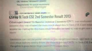 CSVTU M.Tech CSE 2nd Semester Result 2013