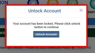 SSC Your account has been locked. Please click unlock button to continue Problem Solve