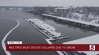 Another boat dock collapses on Old Hickory Lake; other marinas fear they're next