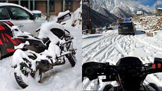 Extreme Winter Chitukl Bike Ride -January 2023  India's Last Village Snow Ride on Dominar400