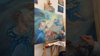 Start a new spiritual painting with me  #art #oilpainting #kunst #spiritualart