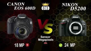 canon 600D vs nikon d5200 | Review