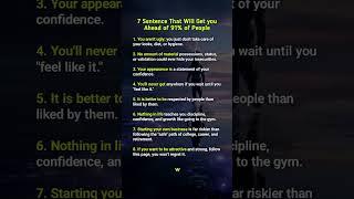 7 Sentence That Will Get you Ahead of 91% of People:#motivation #selfimprovement #shorts