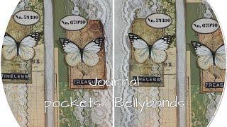 Craft with me : quick easy side journal pockets / belly  bands for your journals