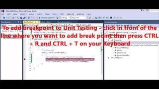 MVC - Unit Testing  - How to add Breakpoint