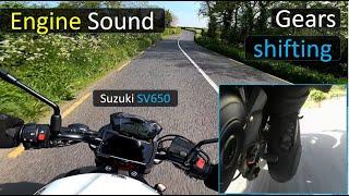 Suzuki SV650 | Engine Sound | Gears shifting