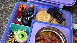 Última lonchera de la semana! loncheras escolares de Halloween  desayuno para lunch ! #lunchbox