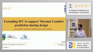 2019 EC3 - DAASR - Alshehri, Fawaz - Extending IFC to support thermal comfort prediction during ...