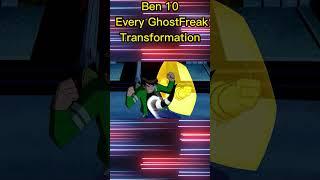 Ben 10 Every GhostFreak Transformation #ben10 #shorts #omnitrix