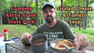 Grilled Cheese & Tomato Soup ~ Camping Kettle Creek State Park