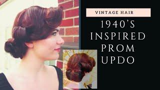 'Vintage Prom"~Retro Inspired Prom/ Formal Hair/Makeup Tutorial