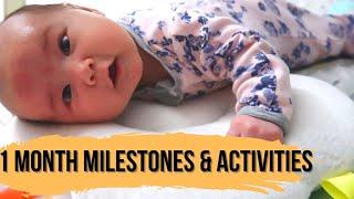 ONE MONTH BABY DEVELOPMENT MILESTONES | What A 1 Month Old Can Do And How You Can Measure Growth!