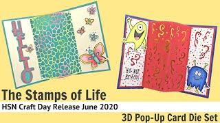 The Stamps of Life | HSN Craft Day June 2020 | 3D Pop-Up Card | 2 Card Tutorial