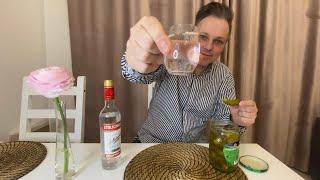 Killing a Shot of STOLICHNAYA Russian VODKA with Pickles Before The Night