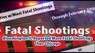 Bloomington IL had more Fatal Shootings than Chicago Top 10 Cities w/most Fatal Shootings this week