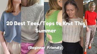 20 Best Tees/Tops to Knit This Summer (Beginner Friendly): Toksknits Knitting Podcast.