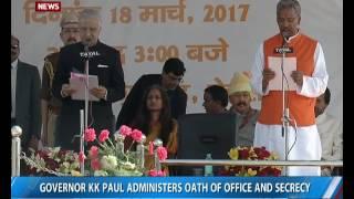 BJP's Trivendra Singh Rawat sworn in as CM of Uttarakhand