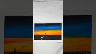 Sunset Acrylic Painting #art #gouache #acrylicpainting #ytshorts #shorts #drawing #artwork #sunset