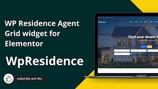 How to work with WP Residence Agent Grid widget for Elementor