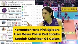 Komentar Fans Pink Spiders Usai Geser Posisi Red Sparks Setelah Kalahkan GS Caltex