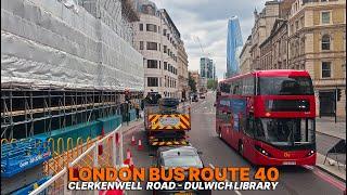 London's Route 40 Bus Journey: Clerkenwell to Dulwich, exploring London’s streets and charms 