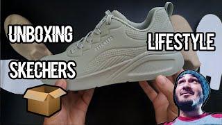 UNBOXING SKECHERS STREET TENIS LIFESTYLE VERDES -  UNO LITE - LIGHTER ONE MUJER