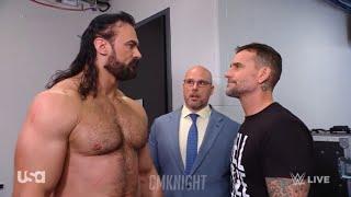 CM PUNK AND DREW MCINTYRE BACKSTAGE SEGMENT - WWE RAW