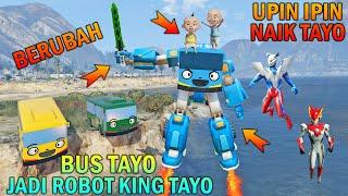 UPIN IPIN NAIK BUS TAYO BERUBAH JADI ROBOT KING TAYO, ULTRAMAN KAGET - GTA 5 BOCIL SULTAN