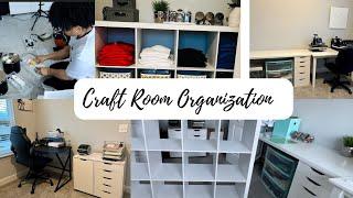 ORGANIZING MY CRAFT ROOM| PREPPING FOR GUEST| CLEANING FOR CHRISTMAS