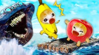 Deep Sea Zoochosis 2: Banana Cat and Apple Cat's Last Stand!  Baby Banana Cat Compilation 