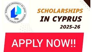  SCHOLARSHIP OPPORTUNITY TO STUDY IN CYPRUS FOR BACHELORS, MASTERS & PhD || AY 2025-26.