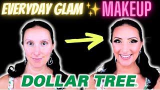 FULL-FACE of “Easy-to-Find” DOLLAR TREE MAKEUP || Everyday Glam Makeup || $1.25 Affordable Makeup