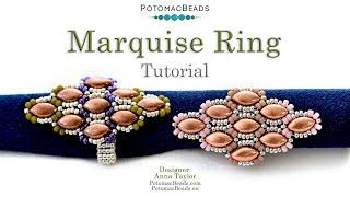 Marquise Ring - DIY Jewelry Making Tutorial by PotomacBeads