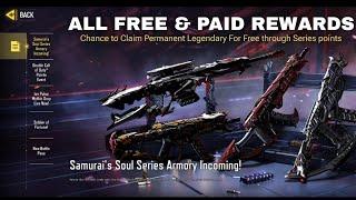 Samurai's Soul Series Armory Event All Free & Paid Rewards Codm | Chance To Unlock Free Legendaries