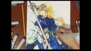 Drawing Ruler / Jeanne D'Arc ( Joan of Arc ) from Fate/Apocrypha ( フェイト/アポクリファ )