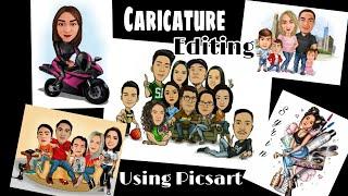 caricature tutorial for beginners/picsart caricature design effect editing #picsart/toonme/pinterest