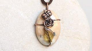 Simple Beginner Wire Wrapped Pendant Using 1 Piece of Round Wire Tutorial