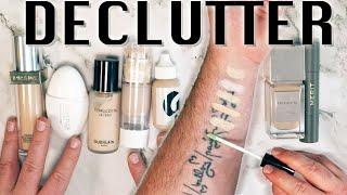 chill with me while I swatch, review and DECLUTTER my entire complexion collection