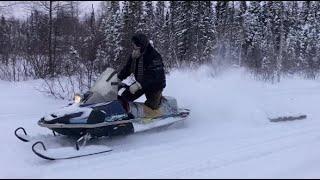 Ski-Dooing the Muskeg Swamp to get it to Freeze for Winter Freighting Nov 30 2024