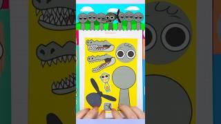 Bombardiro Crocodilo - Sprunki Italian Brainrot Sticker Book  스프런키 이탈리안 브레인롯 스티커Asmr