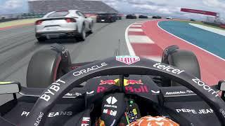 Max Verstappen Red Bull RB20 vs Supercars at Circuit of the Americas