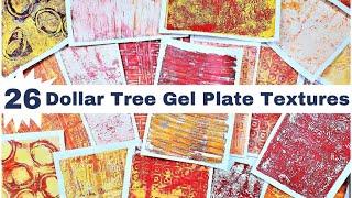 26 Dollar Tree Gel Plate Textures | Create Easy Texture and Pattern Using Everyday Items!