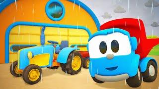 Leo the truck & toy tractor on the farm! Full episodes of Street vehicles cartoon for kids.